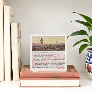 Psalm 23 Vintage Kunst Tischdekoration Fotoplatte