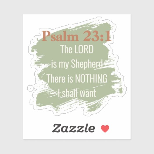Psalm 23 Vinyl Sticker – The Lord Is My Shepherd  (Blatt)