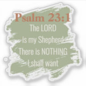 Psalm 23 Vinyl Sticker – The Lord Is My Shepherd  (Vorderseite)