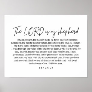 Psalm 23 Wall Art Printable Bible Verse Scripture Poster