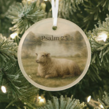 Psalm 23 Wasserfarbe Schaf Friedliche Weihnachten