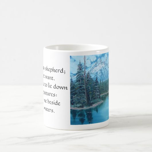 Psalm 23 wässert noch Inspirational Tasse (Mittel)