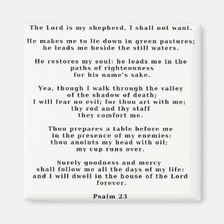 Psalm 23 weiß magnet