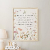 Psalm 23 Wildblumen Bibelvers Kinderzimmer Poster