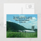 Psalm 24:1 postkarte (Vorne/Hinten)