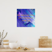 Psalm 24: 1a Bibelverse auf Christlichem Poster (Küche)