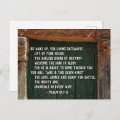 Psalm 24:7-8 König der Herrlichkeit, Bibelverse Postkarte (Vorne/Hinten)