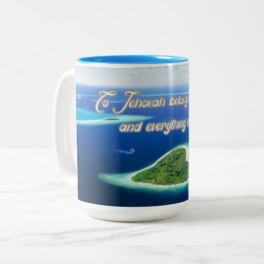 Psalm 24 zweifarbige tasse (Vorderseite Links)