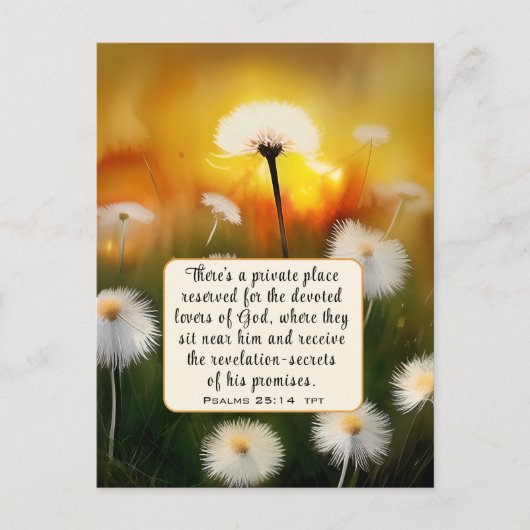 Psalm 25 14 Liebhaber des Verses der Gottes Christ Postkarte (Vorderseite)