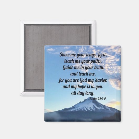 Psalm 25:4-5 magnet (Vorderseite/Rückseite)
