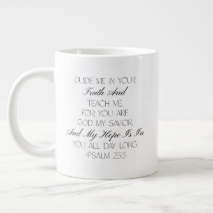 Psalm 25:5 Hoffnung Bibelvers Tasse