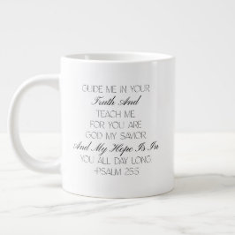 Psalm 25:5 Hope Bible Verse Mug  Jumbo-Tasse