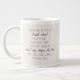 Psalm 25:5 Hope Bible Verse Mug  Jumbo-Tasse