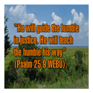 Psalm 25:9 WEBU Poster