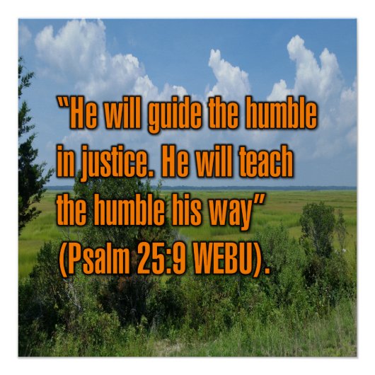 Psalm 25:9 WEBU Poster (Vorderseite)