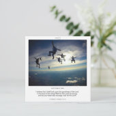 Psalm 27-13-14 COURAGE SCRIPIX-Karte Einladung (Stehend Vorderseite)