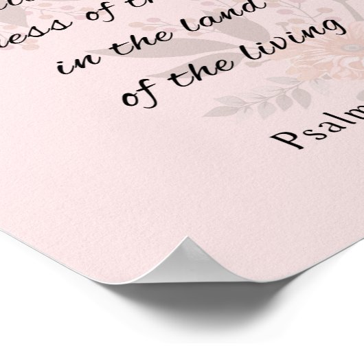 Psalm 27:13, Bibelverse Poster (Ecke)