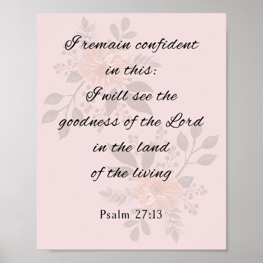 Psalm 27:13, Bibelverse Poster (Vorne)
