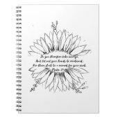 psalm 27:14 Bibel Verse Notebook Notizblock (Vorderseite)