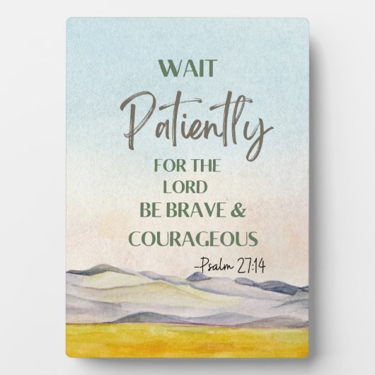 Psalm 27:14 fotoplatte (Vorderseite)