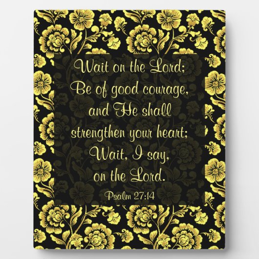 Psalm 27:14 fotoplatte (Vorderseite)