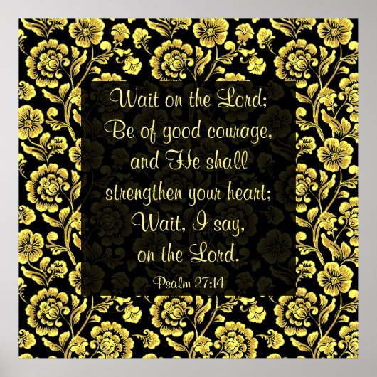 Psalm 27:14 Poster (Vorne)