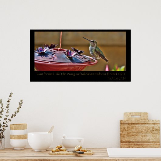 PSALM 27:14 Poster (Küche)