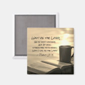 Psalm 27:14 Warten Sie auf den Herrn, Bibelverse Magnet (Vorderseite/Rückseite)
