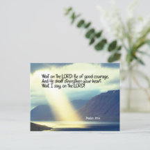 Psalm 27:14 Warten Sie auf den LORD Bibel Verse Oz