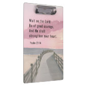 Psalm 27:14 Warten Sie auf den Lord Bible Verse Oz Klemmbrett (Rechts)