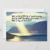 Psalm 27:14 Warten Sie auf der LORD Bible Verse Fl (Vorderseite)