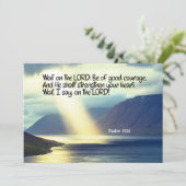 Psalm 27:14 Warten Sie auf der LORD Bible Verse Fl (Stehend Vorderseite)
