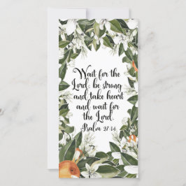 Psalm 27:14, Watercolor Bible verse Lesezeichen