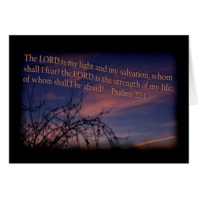 Psalm 27:1 bei Morgengrauen (Vorderseite (Horizontal))
