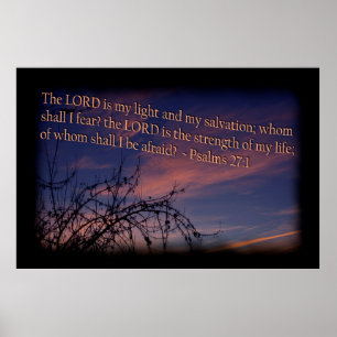 Psalm 27:1 bei Morgengrauen Poster