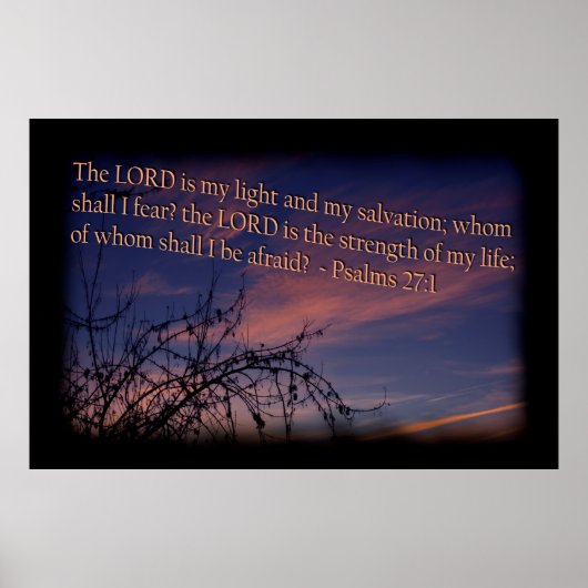 Psalm 27:1 bei Morgengrauen Poster (Vorne)