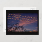 Psalm 27:1 bei Morgengrauen Postkarte (Vorne/Hinten)