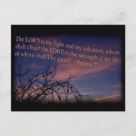 Psalm 27:1 bei Morgengrauen Postkarte
