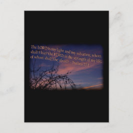 Psalm 27:1 bei Morgengrauen Postkarte