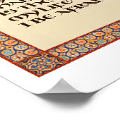 Psalm 27:1 beleuchtete Kalligrafie-Schrift Poster (Ecke)