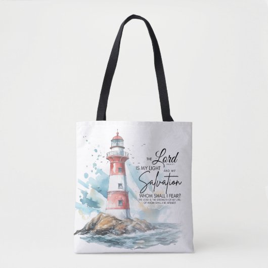 Psalm 27:1 Bibel LORD ist mein Licht und meine Erl Tasche (Vorderseite)