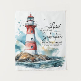 Psalm 27:1 Bibel LORD ist mein Licht und meine Erl Wandteppich