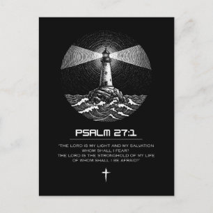 Psalm 27:1 Bibelvers T-Shirt   Christlich Postkarte