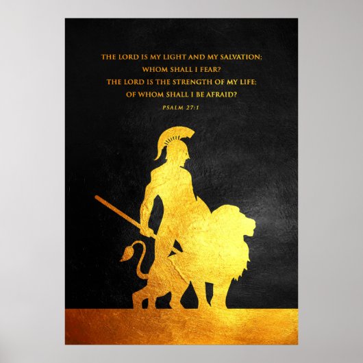 Psalm 27:1 Bibelverse Poster (Vorne)