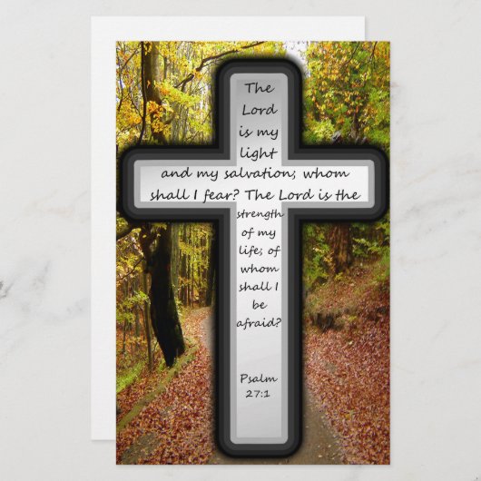 Psalm-27:1 Briefpapier (Vorne/Hinten)