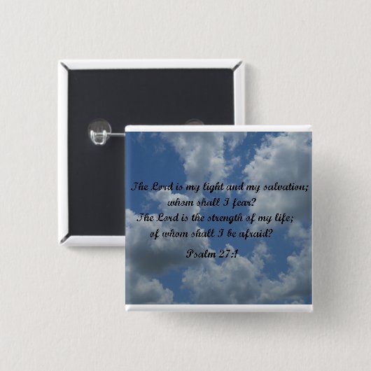 Psalm 27:1 button (Vorne & Hinten)