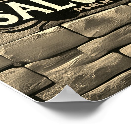 Psalm 27:1 Christliches Poster (Ecke)