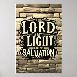 Psalm 27:1 Christliches Poster