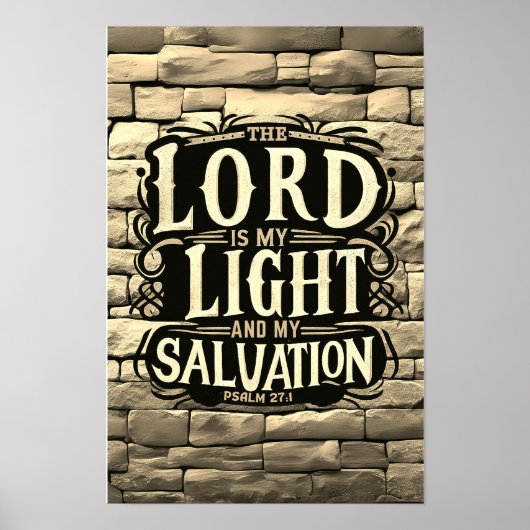 Psalm 27:1 Christliches Poster (Vorne)