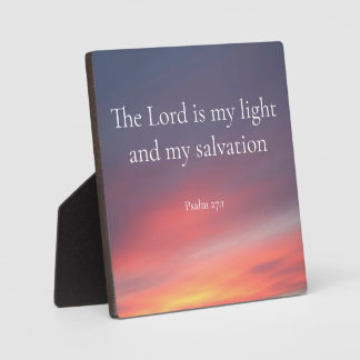 Psalm 27:1 Der Herr ist mein Licht und mein Heil Fotoplatte